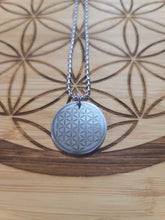 Load image into Gallery viewer, Flower of Life Pendant with Chain- Stainless Steel